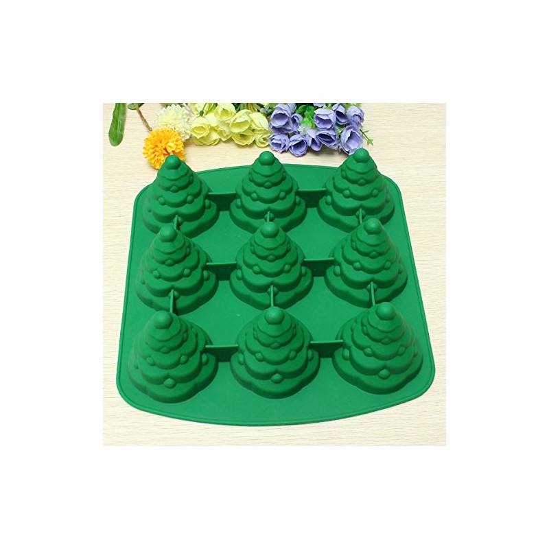 Honfitat Bluelover 3D Weihnachtsbaum Kuchenform aus Silikon, Backform für Kekse