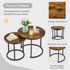 Hoctieon Nesting Coffee Tables, Round Nesting Tables Set of 2,
