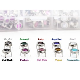 Allstarco Replacent Bedazzler Refills. 10 Colors. Size 30 Rhinestones Studs. Over 450 Pieces.
