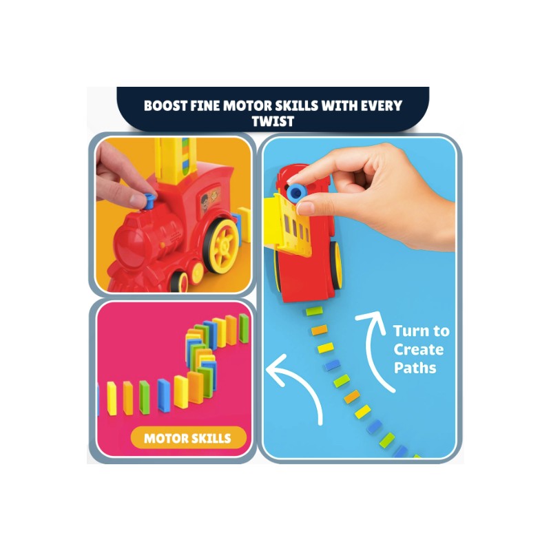 Atlasonix Domino Train - Domino Train for Kids, Automatic Truck