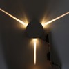Wall Light Round Shape Aluminum Alloy 3 Beams Modern Wall