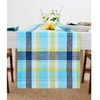 Solino Home Blue Linen Table Runner 90 Inches Long -