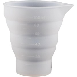 Recipiente de mezcla de silicona, taza medidora de silicona, herramienta de taza medidora plegable de silicona para fabricación de joyas de resina proyectos de arte