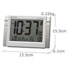 RHYTHM 8RZ223SR03 Alarm Clock, Radio Clock, Electronic Sound Alarm, Temperature,
