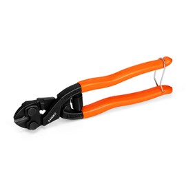Sanuke 8-inch Mini Bolt Cutter with Recess and Spring, Compact Bolt Cutters with Comfortable Soft Grip, Security Lock,CR-V Steel Blade for Wire, Cables