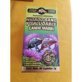 Natural de Mexico Higado Sano / Healthy and Healthy Liver Cardo Marin Supplement 60 Caplets 1G NDM