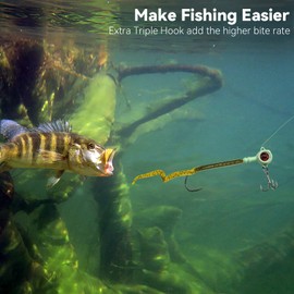 QualyQualy Crappie Jig Heads, 10pack Crappie Jigs Fishing Jig Heads Hook Lure Fishing Jigs Heads for Crappie Bass Fishing 1/6oz (1/5oz-10PCS)