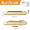 MOROBOR Self-Stick Oval Sliding Door Pulls, 2pcs Brushed Gold Aluminum