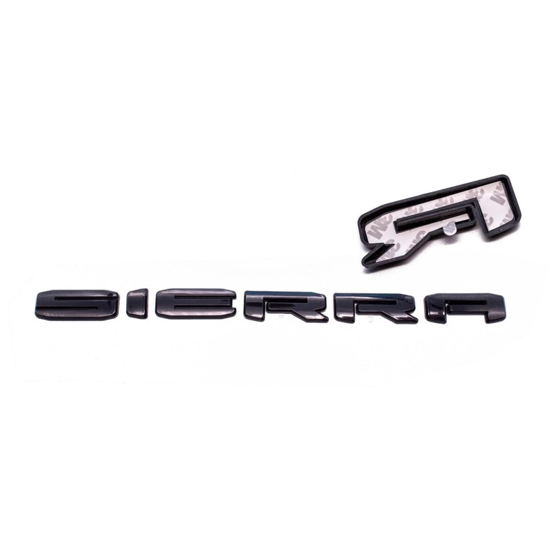 4PCS Elevation Sierra 4x4 Overlay Emblem 3D Door Rear Badge
