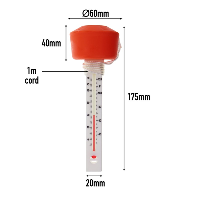 Floating Water Thermometer to Easily Read Water Temperature - Great