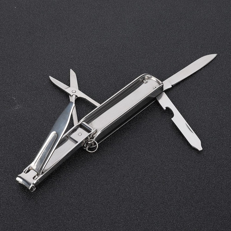 Outdoor Multi Functional Portable Nail Scissors Folding Stainless Steel Nail