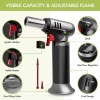 Homitt Butane Torch with Fuel Gauge, Refillable Soldering Cooking Torch