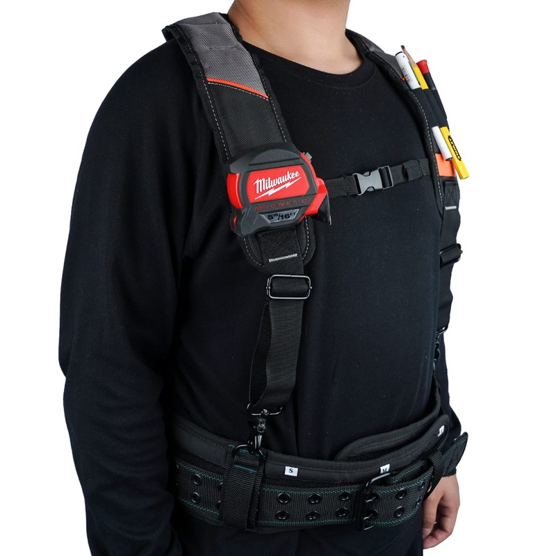 KUNN Tool Belt Suspenders Padded Carpenter Construction Electrician Work Suspender