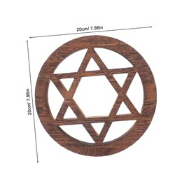 iplusmile Wooden Pentacle Wall Sign Pentagram Altar Tile Vintage Wall Art Decoration for Wicca Tarot Altars Ritual Home Decor
