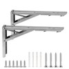 Fatiya Folding Shelf Brackets Stainless Steel 10 Inch Heavy Duty