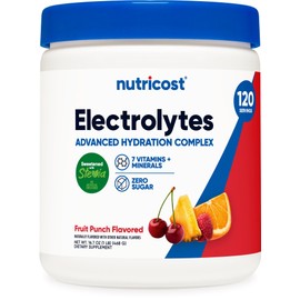 Nutricost Nutricost Electrolyte Complex Powder (120 Servings, Fruit Punch) - Hydration Supplement Drink Mix with Vitamins and Minerals