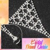 CASDRE Sparkly Rhinestone Gloves Fingerless Wedding Crystal Glove Bridal Hand