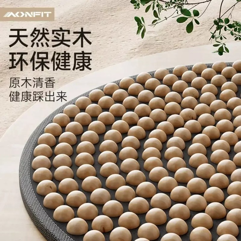 원목 발지압판 나무 발바닥 볼 지압발판 Wooden Foot Roller Massage