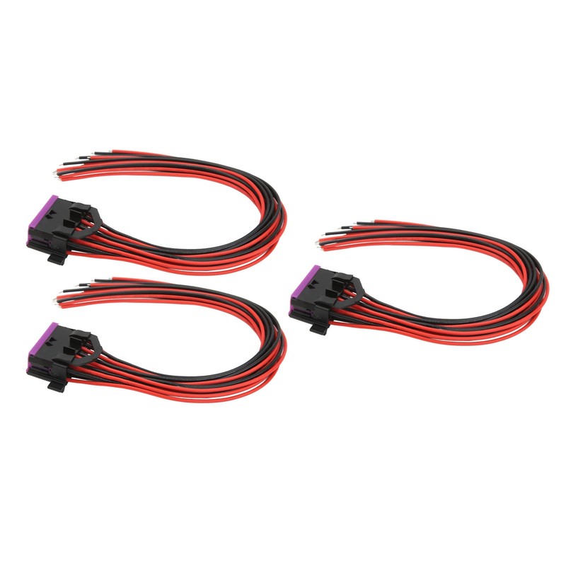 3 Pcs 16 Pin OBD2 Female Connector Cables 30cm J1962