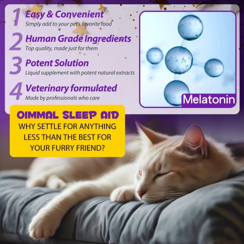 Suplemento Gato Con Melatonina Valeriana Para Sueño Y Estrés