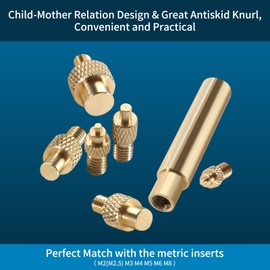FYSETC Prusa i3 MK3S+ MK4 Heat-Set Insert Tips 6PCS + Soldering Adapter for 3D Filament Printed Parts for M2(M2.5) M3 M4 M5 M6 M8 Threaded Inserts Compatible 936 T18 ST FX888D FX600 Soldering Iron