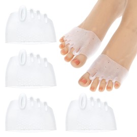TIESOME 4PCS Silicone Toe Separators, Soft High Elasticity Toe Dividers Spreaders with Breathable Holes Foot Support Correct Comfort Corrector Tool for Women Men Overlapping Toes Bunion Relief