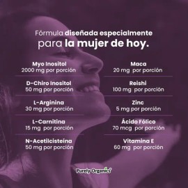 Ovulin | Suplemento para el Bienestar Femenino Myo y D-Inositol + NAC | Fórmula Mejorada con Reishi + Maca + Antioxidantes | Apoya el Balance y Energí