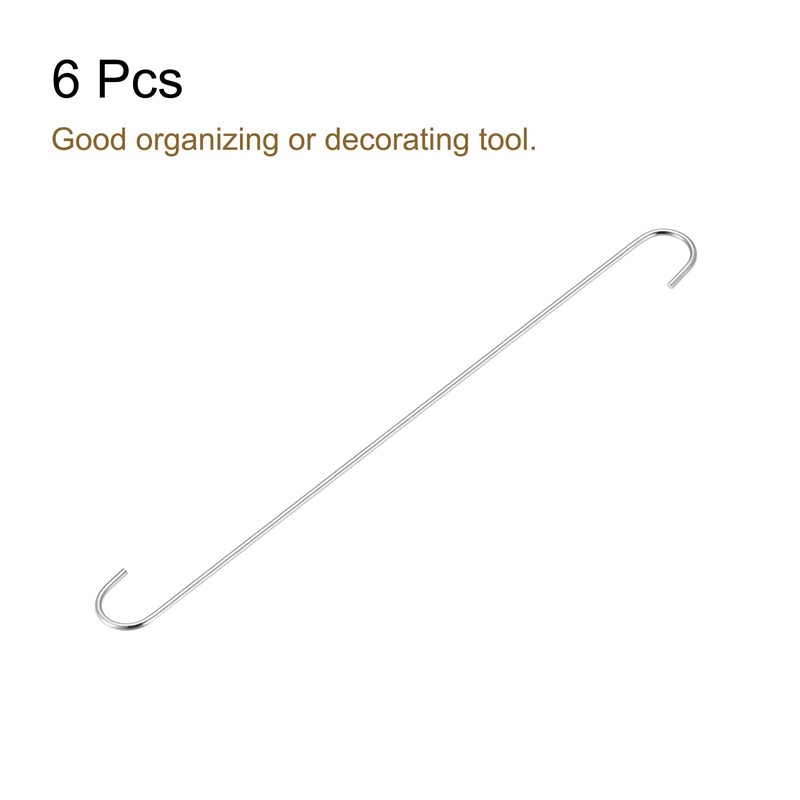 uxcell S Hanging Hooks, 20inch/500mm Extra Long Steel Hanger, Indoor