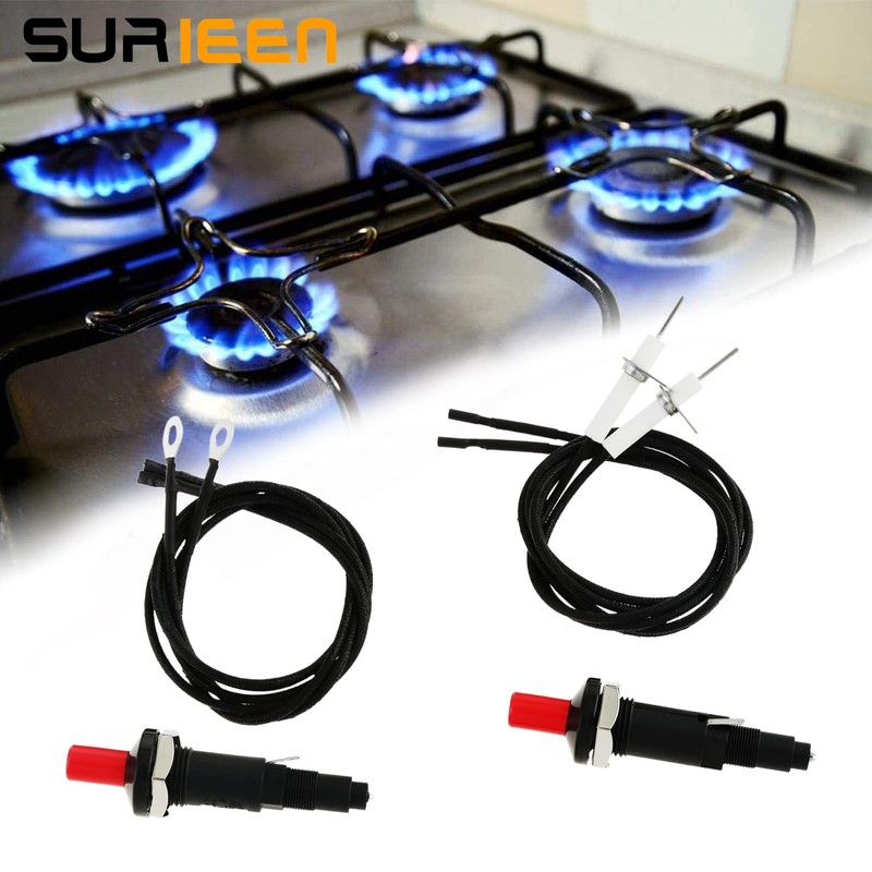 SURIEEN 2 Pieces Piezo Ignition, 1 Out 2 Push Button