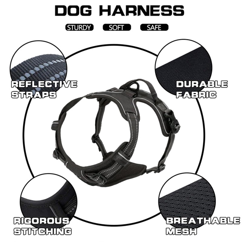 JSTHHTT Dog Harness Large Dog No Pull Pet Harness with
