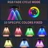 Gtliba Solar Fence Lights Outdoor 10 Colors, Warm White &