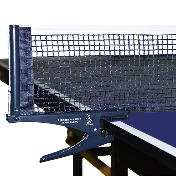 Double Fish Collapsible Table Tennis Net and Post Set, Adjustable Training Competition Professional Ping Pong Net with Clamp, Easy Set Up, Steel Portable Spring Activated Grip Holder Clip