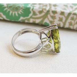 Birnenförmiger gelber Citrin Sterling silber Statement ring Natürlicher Edelstein Geburtstagsgeschenk Weihnachtsgeschenk Handgefertigte Geschenkideen für Frauen (Größe: US Size 7 / Diameter 17.3)