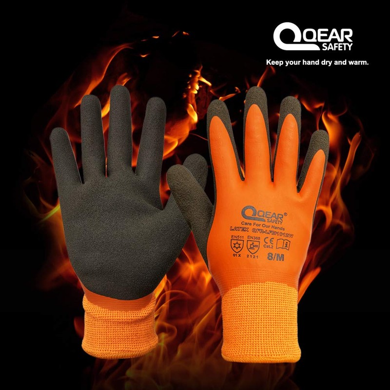 QEAR 1 Pair Thermal Work Glove, Winter Cold Resistance Work
