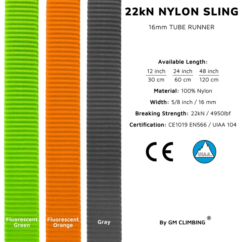 GM CLIMBING One Unit 16mm Nylon Sling Runner 60cm /