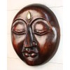 G6 Collection Brown Wooden Moon Face Wall Art – Hand
