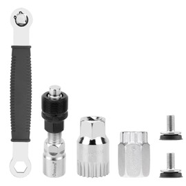 Oumers Bike Repair Tools, Multi-use Bike Crank Extractor + Bike Bottom Bracket Remover + 16mm Spanner Wrench + Hex Head Crank Arm Bolts for Removing Bicycle Crank & Freewheel