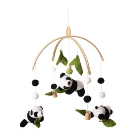 TROYSINC Bed Bell, Panda Mobile Baby Wind Chimes, Newborn Bed Bell with Felt Balls, Panda Bed Bell, Crib Mobile, for Boys and Girls