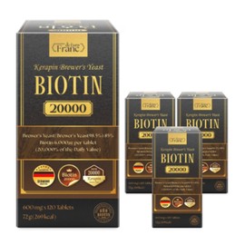 Frande Euro Kerapin Brewer's Yeast Biotin 20000, 4 units, 120 tablets / 프랑드유로 케라핀 맥주효모 비오틴 20000, 4개, 120정