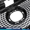 PIT66 Front Bumper Upper Mesh Hood Grille Grill Compatible with
