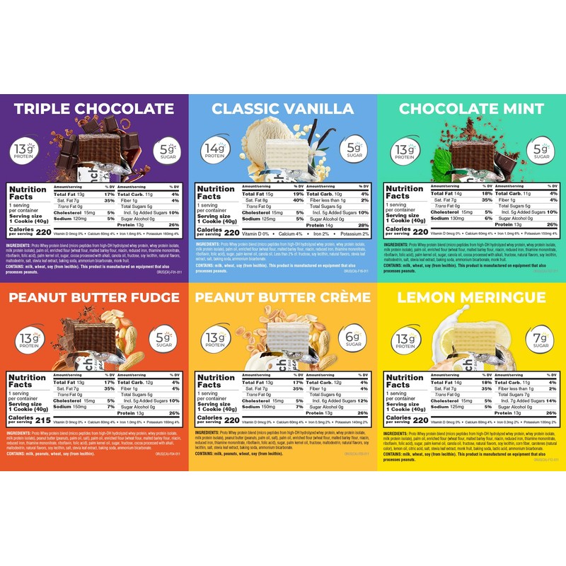 Power Crunch Protein Wafer Bars, Variety Pack, in 6 Flavors