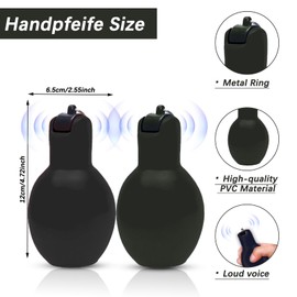 Hand Whistle Sports Lessons 8 Pieces Referee Whistle, Black Whistle Loud Emergency Set with Whistle Lanyard, Short Lanyard, Hand Whistle Clip for Referees, Trainer Accessories