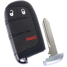 parte superior-VIGOR - Llavero remoto de entrada sin llave de repuesto 433 MHz compatible con Dodge Journey Durango Dart 2011 2012 2013 2014 2015 2016 2017 2018 2019 2020, ID46 Chip 3 Botón para