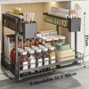Extendable Telescopic Drawer, Kitchen Organiser for Sink and Kitchen Shelf,