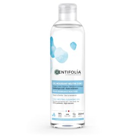CENTIFOLIA Neutral Foaming Gel 250ml + Neutral Moisturising Cream 40ml Respects Sensitive and Reactive Skin Soothes Instantly, Odourless, Made in France, Organic & Vegan