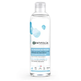 CENTIFOLIA Neutral Foaming Gel 250ml + Neutral Moisturising Cream 40ml Respects Sensitive and Reactive Skin Soothes Instantly, Odourless, Made in France, Organic & Vegan