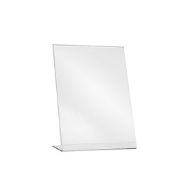 ogoPLUS L Stand DIN A7 Portrait Format / Acrylic Table Stand, Flyer Stand, Menu Card Holder, Information Sign, Advertising Plate, Acrylic Glass Price Label, Stand Advertising