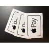APPLE PAY Acceptance Decal - Retail Sticker (Set of 3