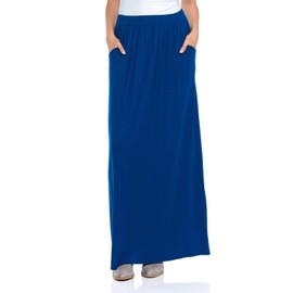 Pastel by Vivienne Falda Maxi para Mujer con Cintura elástica y Bolsillos, Azul Royal, M