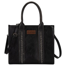 × Wrangler Tote Bag Large Satchel with Zipper Top Handle Handbag for Women WG70-8317EBK